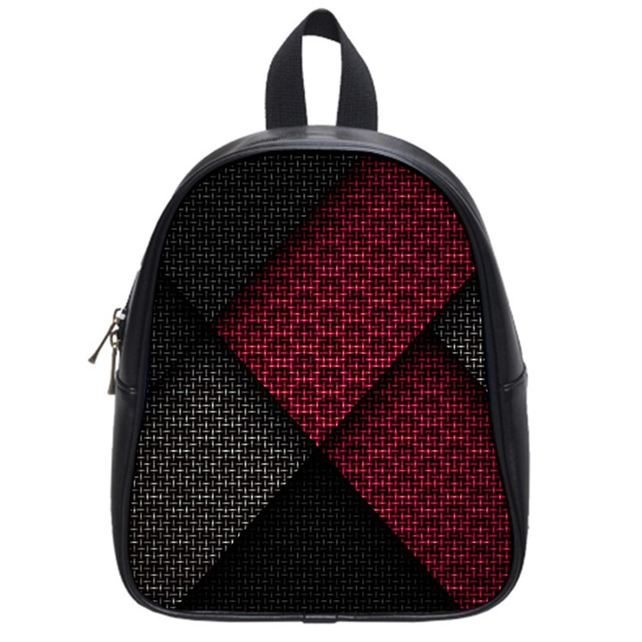 Red Black Abstract Pride Abstract Digital Art School Bag (Small)