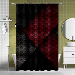 Red Black Abstract Pride Abstract Digital Art Shower Curtain 48  X 72  (small) 