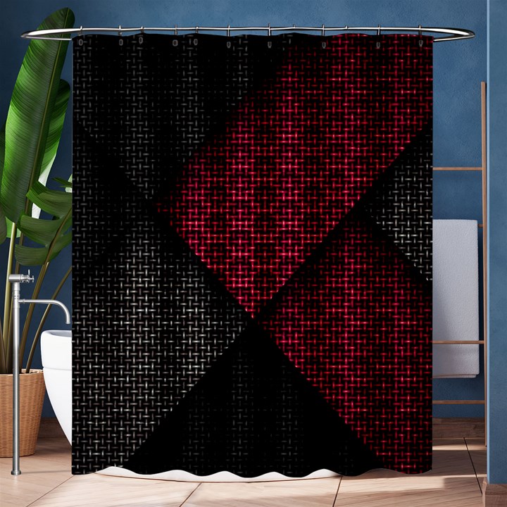 Red Black Abstract Pride Abstract Digital Art Shower Curtain 60  x 72  (Medium) 