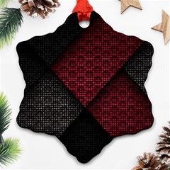 Red Black Abstract Pride Abstract Digital Art Ornament (snowflake)