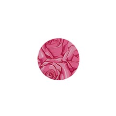 Pink Roses Pattern Floral Patterns 1  Mini Buttons by Jancukart