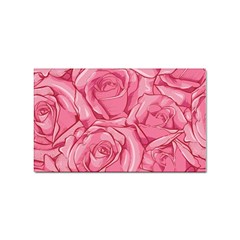 Pink Roses Pattern Floral Patterns Sticker (rectangular)