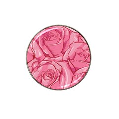 Pink Roses Pattern Floral Patterns Hat Clip Ball Marker