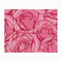 Pink Roses Pattern Floral Patterns Small Glasses Cloth