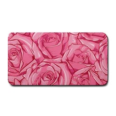 Pink Roses Pattern Floral Patterns Medium Bar Mat