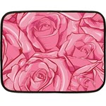 Pink Roses Pattern Floral Patterns Fleece Blanket (Mini) 35 x27  Blanket