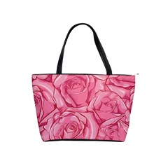 Pink Roses Pattern Floral Patterns Classic Shoulder Handbag