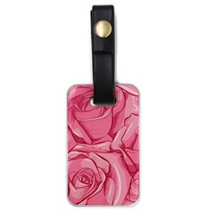 Pink Roses Pattern Floral Patterns Luggage Tag (one Side)