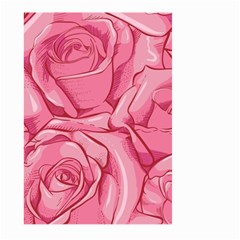 Pink Roses Pattern Floral Patterns Large Garden Flag (two Sides) by Jancukart