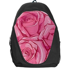 Pink Roses Pattern Floral Patterns Backpack Bag