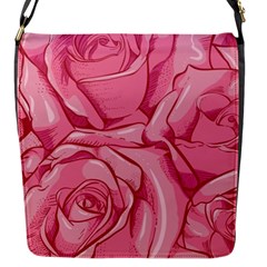 Pink Roses Pattern Floral Patterns Flap Closure Messenger Bag (s) by Jancukart