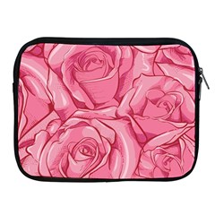 Pink Roses Pattern Floral Patterns Apple Ipad 2/3/4 Zipper Cases by Jancukart