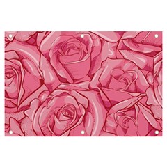 Pink Roses Pattern Floral Patterns Banner And Sign 6  X 4 