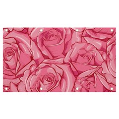 Pink Roses Pattern Floral Patterns Banner And Sign 7  X 4  by Jancukart