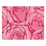 Pink Roses Pattern Floral Patterns Premium Plush Fleece Blanket (Large) 80 x60  Blanket Front