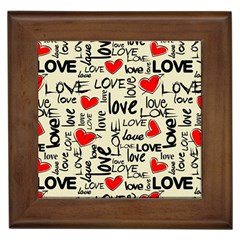 Love Abstract Background Textures Creative Grunge Framed Tile