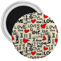 Love Abstract Background Textures Creative Grunge 3  Magnets by Jancukart