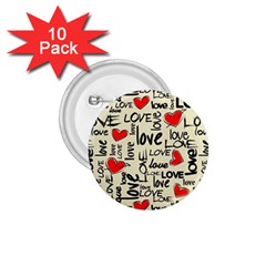 Love Abstract Background Textures Creative Grunge 1 75  Buttons (10 Pack) by Jancukart