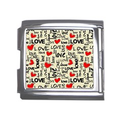 Love Abstract Background Textures Creative Grunge Mega Link Italian Charm (18mm) by Jancukart