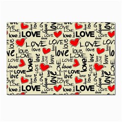 Love Abstract Background Textures Creative Grunge Postcard 4 x 6  (pkg Of 10) by Jancukart