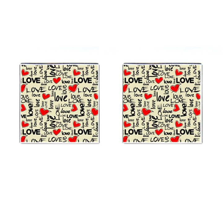 Love Abstract Background Textures Creative Grunge Cufflinks (Square)