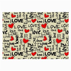 Love Abstract Background Textures Creative Grunge Large Glasses Cloth (2 Sides)