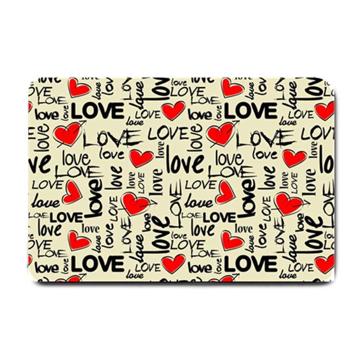 Love Abstract Background Textures Creative Grunge Small Doormat