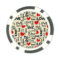 Love Abstract Background Textures Creative Grunge Poker Chip Card Guard