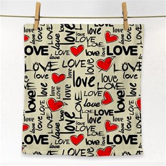 Love Abstract Background Textures Creative Grunge Face Towel