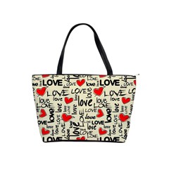 Love Abstract Background Textures Creative Grunge Classic Shoulder Handbag