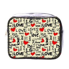 Love Abstract Background Textures Creative Grunge Mini Toiletries Bag (one Side)