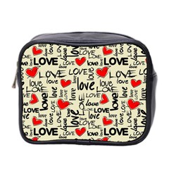 Love Abstract Background Textures Creative Grunge Mini Toiletries Bag (two Sides)