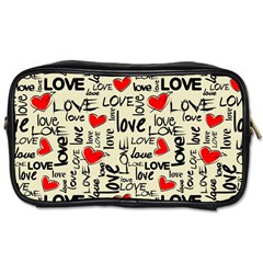 Love Abstract Background Textures Creative Grunge Toiletries Bag (two Sides)