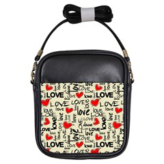 Love Abstract Background Textures Creative Grunge Girls Sling Bag