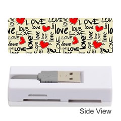 Love Abstract Background Textures Creative Grunge Memory Card Reader (stick)