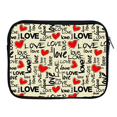 Love Abstract Background Textures Creative Grunge Apple Ipad 2/3/4 Zipper Cases