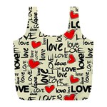 Love Abstract Background Textures Creative Grunge Full Print Recycle Bag (L) Front