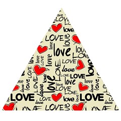 Love Abstract Background Textures Creative Grunge Wooden Puzzle Triangle