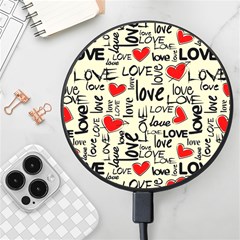 Love Abstract Background Textures Creative Grunge Wireless Fast Charger(black)