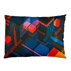 Minimalist Abstract Shaping  Abstract Digital Art Pillow Case by Jancukart