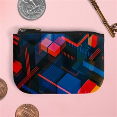 Minimalist Abstract Shaping  Abstract Digital Art Mini Coin Purse