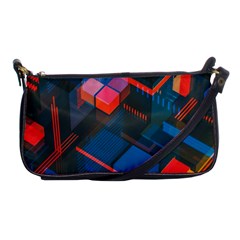 Minimalist Abstract Shaping  Abstract Digital Art Shoulder Clutch Bag