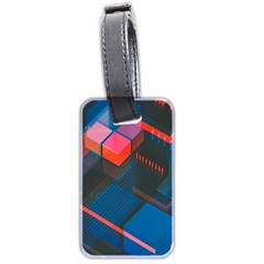 Minimalist Abstract Shaping  Abstract Digital Art Luggage Tag (two Sides)