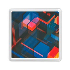 Minimalist Abstract Shaping  Abstract Digital Art Memory Card Reader (square)