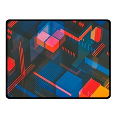 Minimalist Abstract Shaping  Abstract Digital Art Two Sides Fleece Blanket (small)