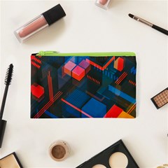 Minimalist Abstract Shaping  Abstract Digital Art Cosmetic Bag (xs)