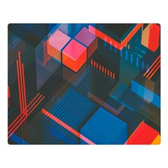 Minimalist Abstract Shaping  Abstract Digital Art Premium Plush Fleece Blanket (large)