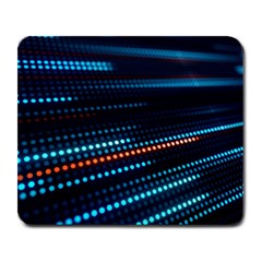 Orange Blue Dot Dots Lines Abstract Abstract Digital Art Large Mousepad