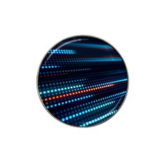 Orange Blue Dot Dots Lines Abstract Abstract Digital Art Hat Clip Ball Marker (4 Pack)