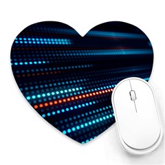 Orange Blue Dot Dots Lines Abstract Abstract Digital Art Heart Mousepad